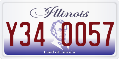IL license plate Y340057