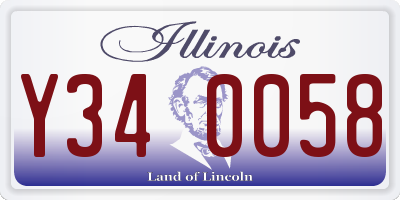 IL license plate Y340058