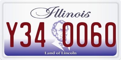IL license plate Y340060