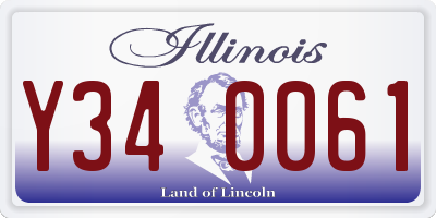 IL license plate Y340061