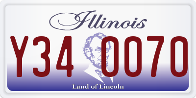 IL license plate Y340070