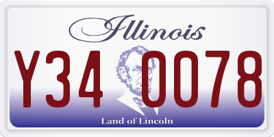 IL license plate Y340078