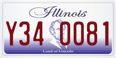 IL license plate Y340081