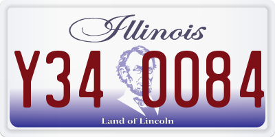 IL license plate Y340084