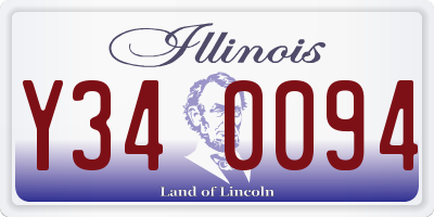 IL license plate Y340094
