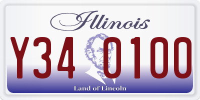 IL license plate Y340100