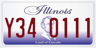 IL license plate Y340111