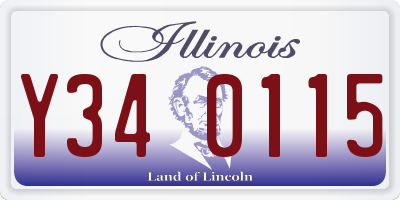 IL license plate Y340115