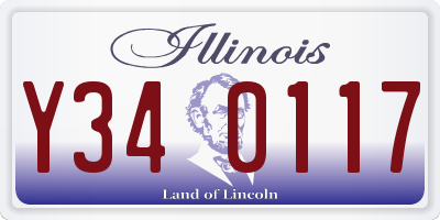 IL license plate Y340117
