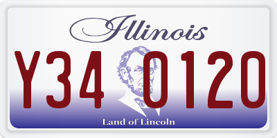 IL license plate Y340120