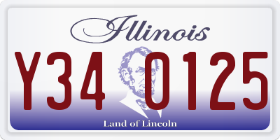 IL license plate Y340125