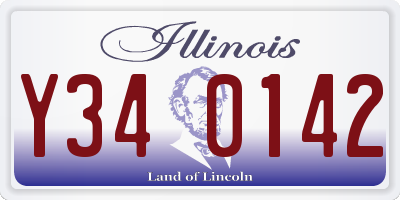 IL license plate Y340142
