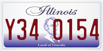 IL license plate Y340154