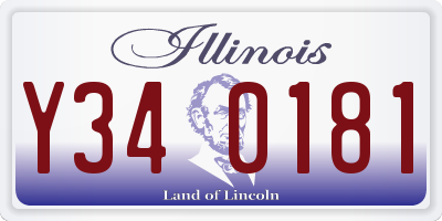 IL license plate Y340181