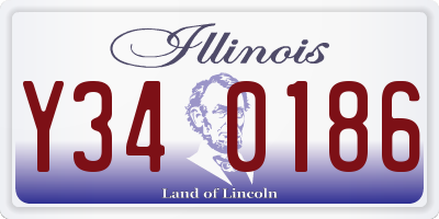 IL license plate Y340186