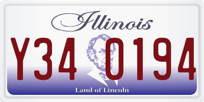 IL license plate Y340194