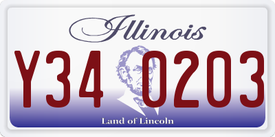 IL license plate Y340203