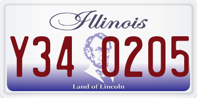 IL license plate Y340205