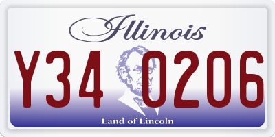IL license plate Y340206