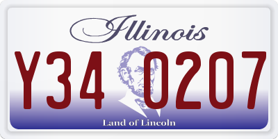 IL license plate Y340207