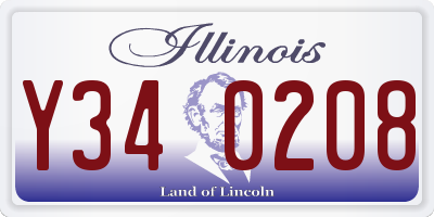 IL license plate Y340208