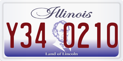 IL license plate Y340210
