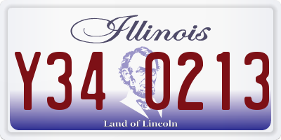 IL license plate Y340213