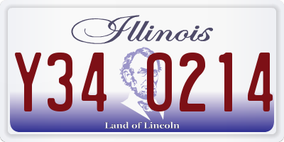 IL license plate Y340214
