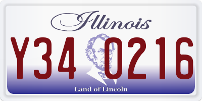 IL license plate Y340216