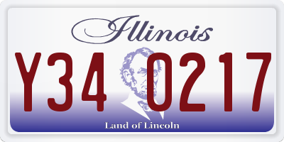IL license plate Y340217