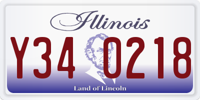 IL license plate Y340218