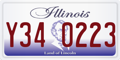 IL license plate Y340223