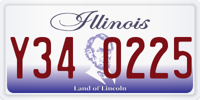 IL license plate Y340225