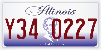 IL license plate Y340227