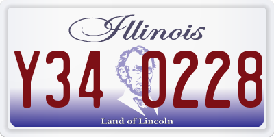 IL license plate Y340228