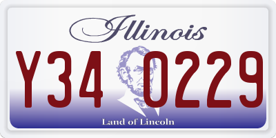 IL license plate Y340229