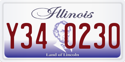 IL license plate Y340230