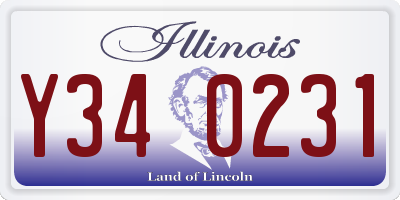 IL license plate Y340231