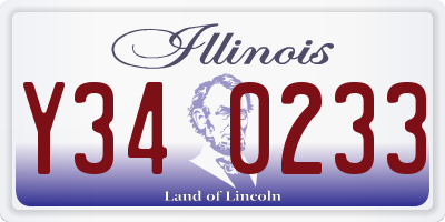IL license plate Y340233