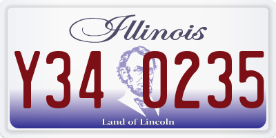 IL license plate Y340235