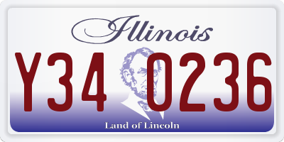 IL license plate Y340236