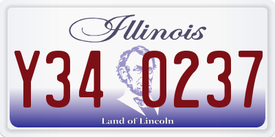 IL license plate Y340237