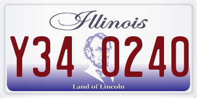 IL license plate Y340240