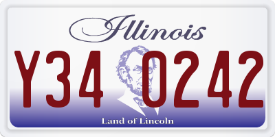 IL license plate Y340242