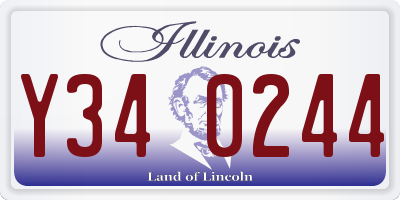 IL license plate Y340244