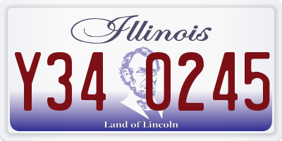 IL license plate Y340245