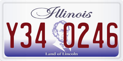 IL license plate Y340246
