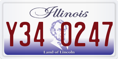 IL license plate Y340247