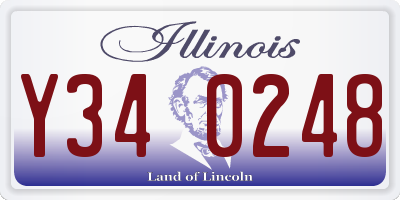 IL license plate Y340248