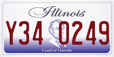 IL license plate Y340249